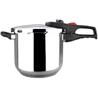 MAGEFESA PRACTIKA PLUS Olla a presión super rápida de fácil uso- acero inoxidable 18-10- apta para todo tipo de cocinas…